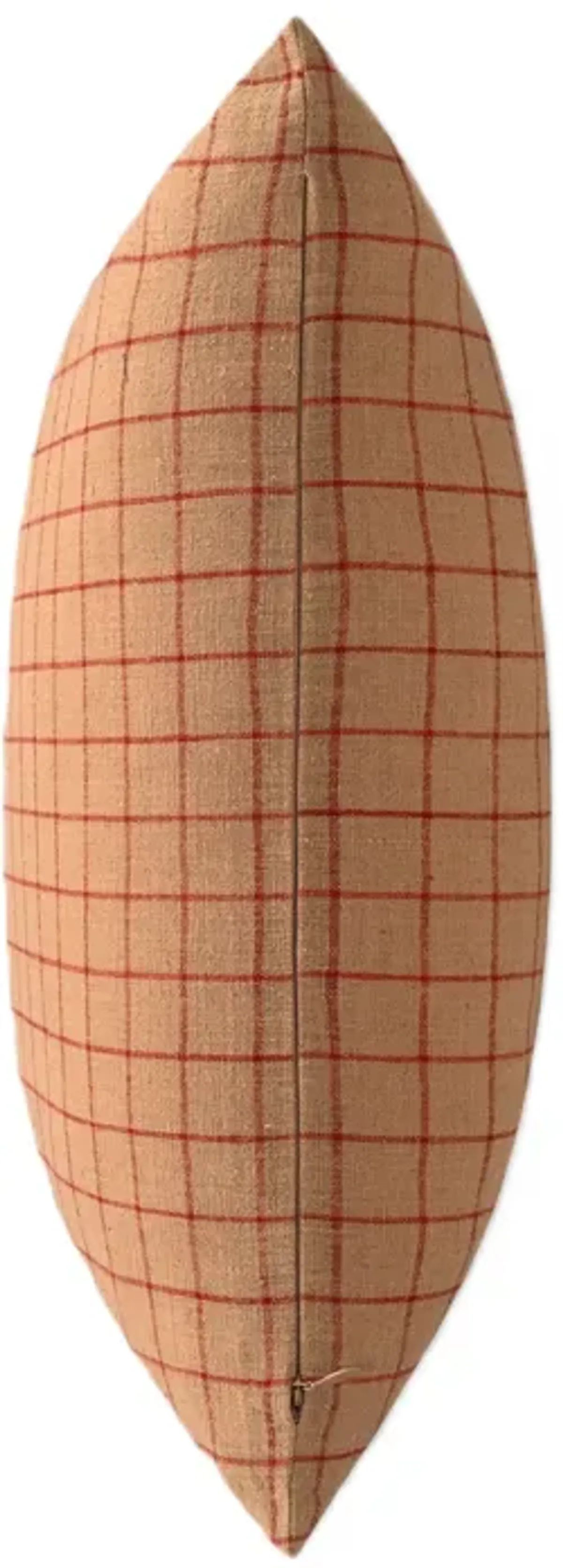 Rustic Elegance Brown pillow with grid pattern