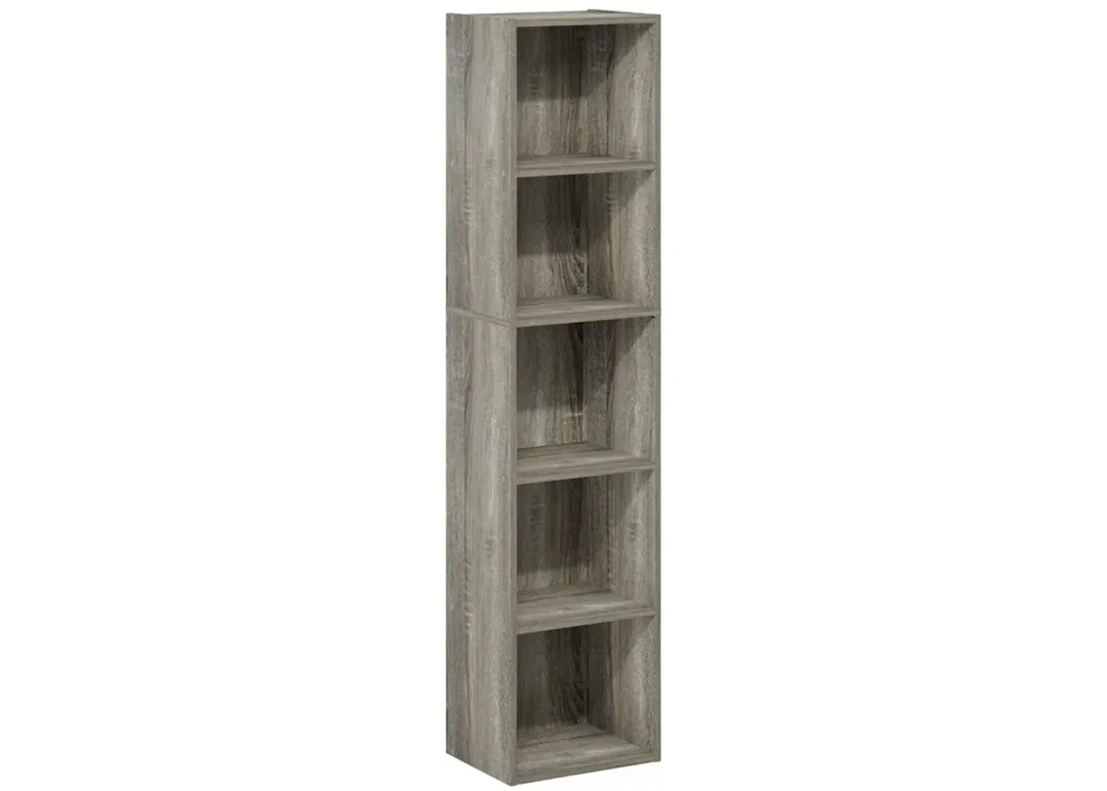 Furinno Pasir 5-Tier Open Shelf Bookcase, French Oak