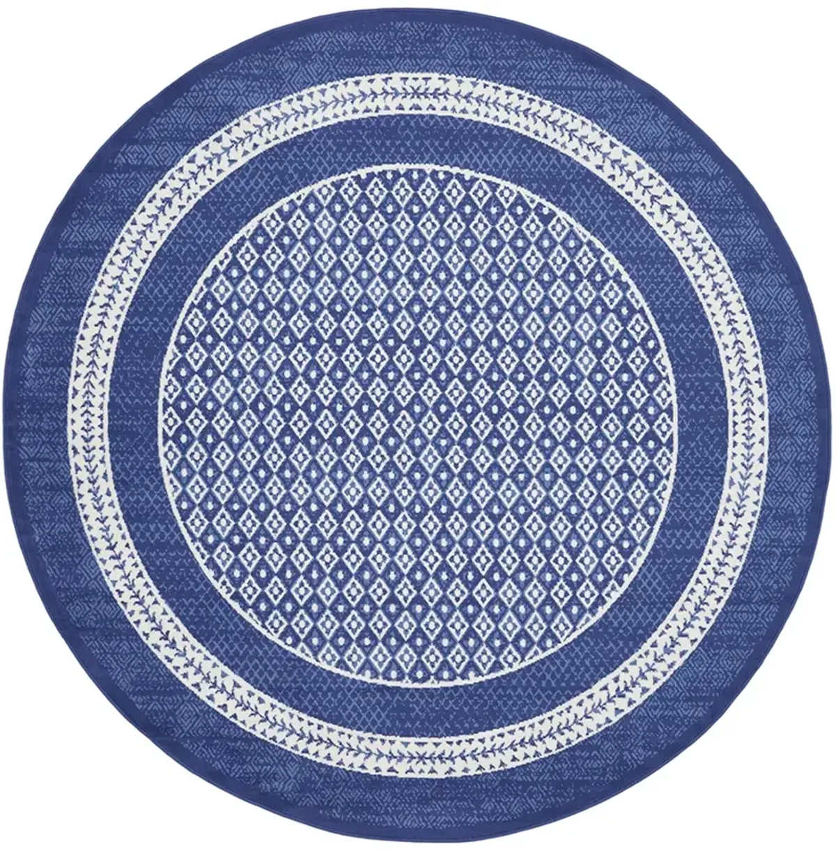 Whimsicle WHS13 Navy 5' x Round Rug