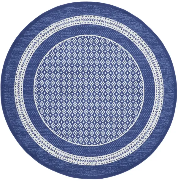Whimsicle WHS13 Navy 5' x Round Rug