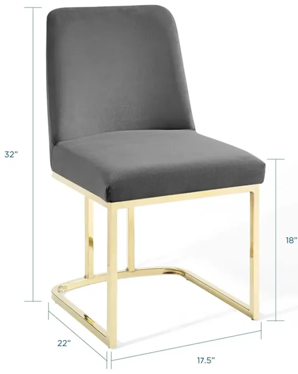 Amplify Sled Base Performance Velvet Dining Side Chair