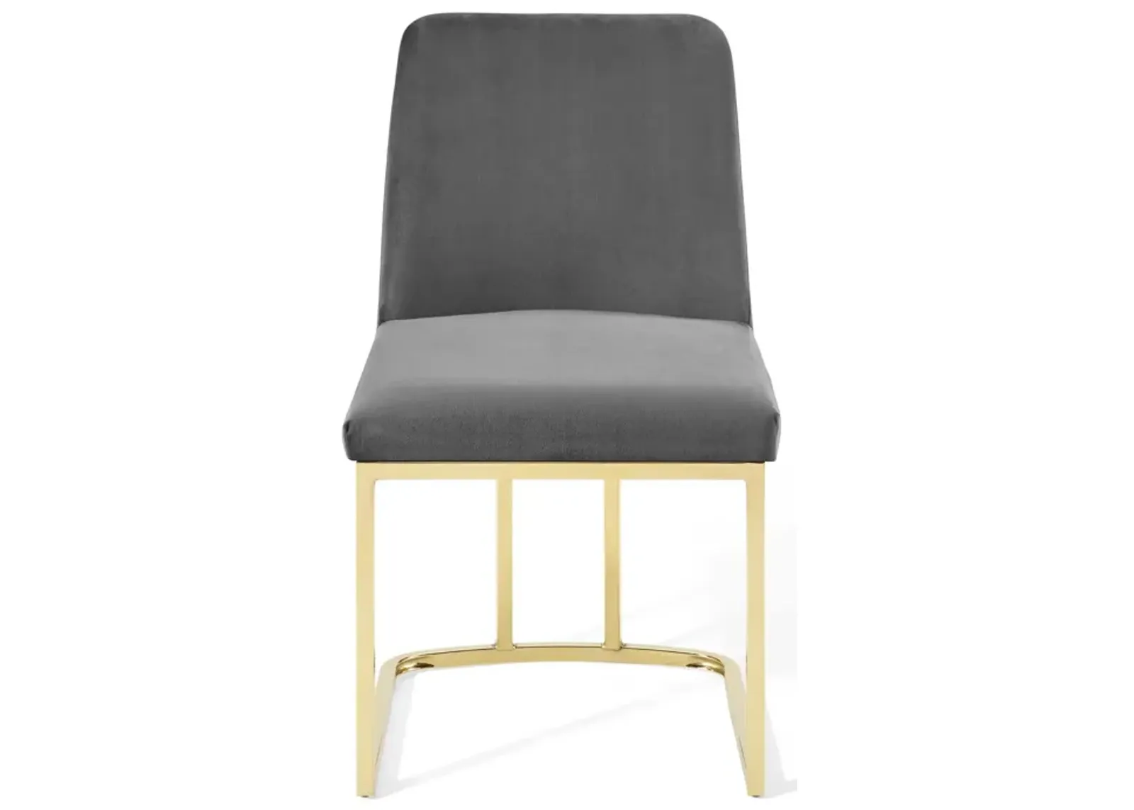 Amplify Sled Base Performance Velvet Dining Side Chair