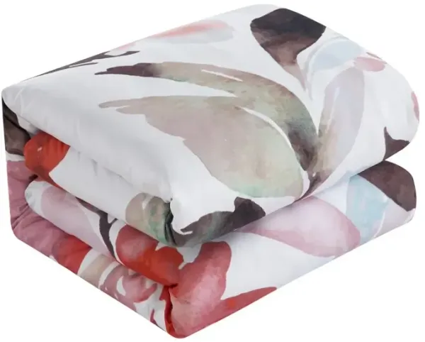 Chic Home Waldorf Reversible Comforter Set Floral Watercolor Design Bedding - Decorative Pillows Shams Included - 5 Piece - King 106x92", Multi