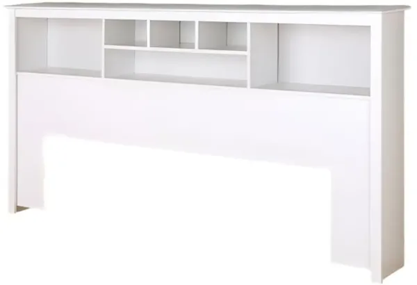 Modern Bookcase Headboard with Open Shelves for Bedroom Storage and Display