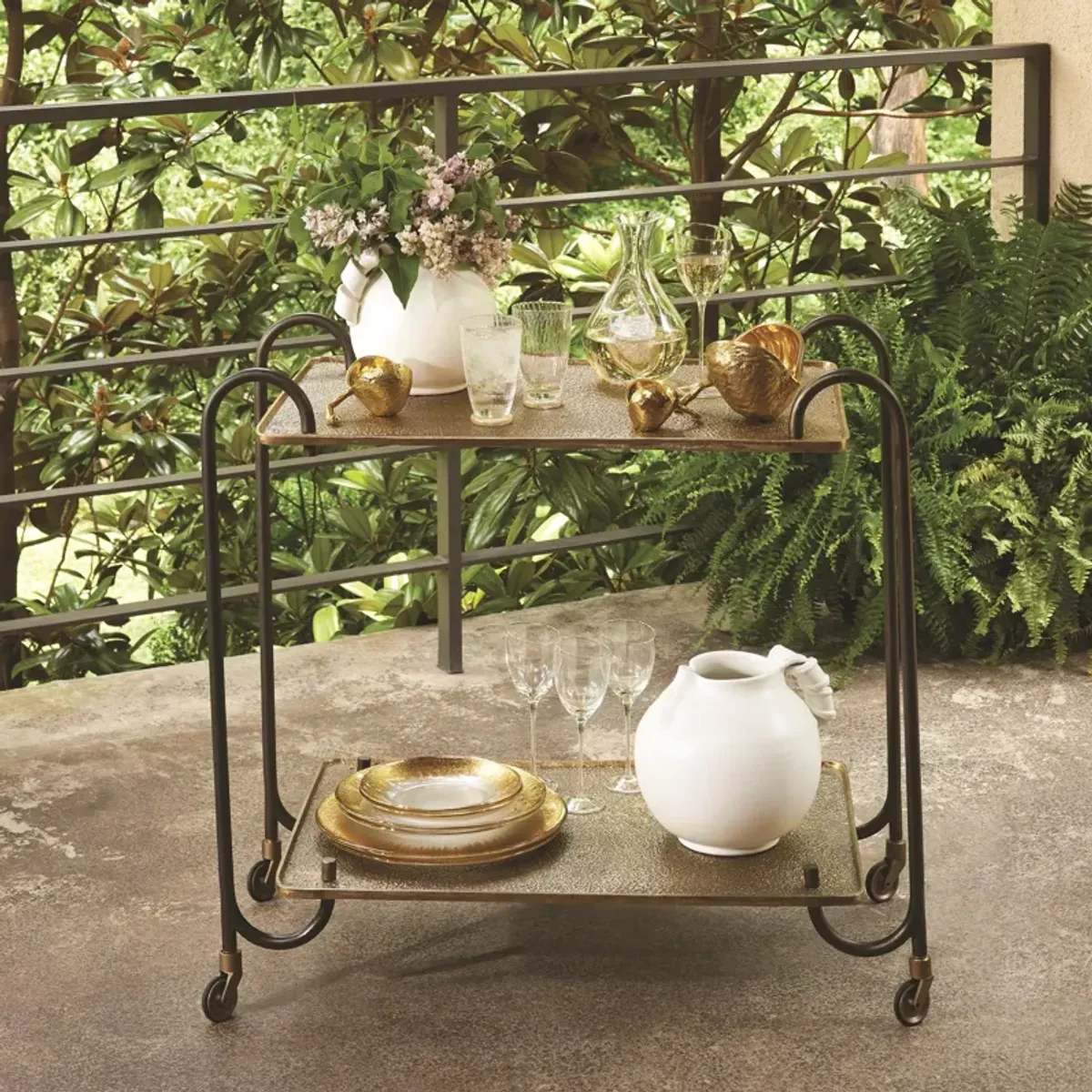 Blade Bar Cart-Bronze