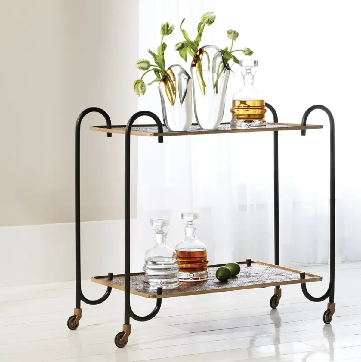 Blade Bar Cart-Bronze