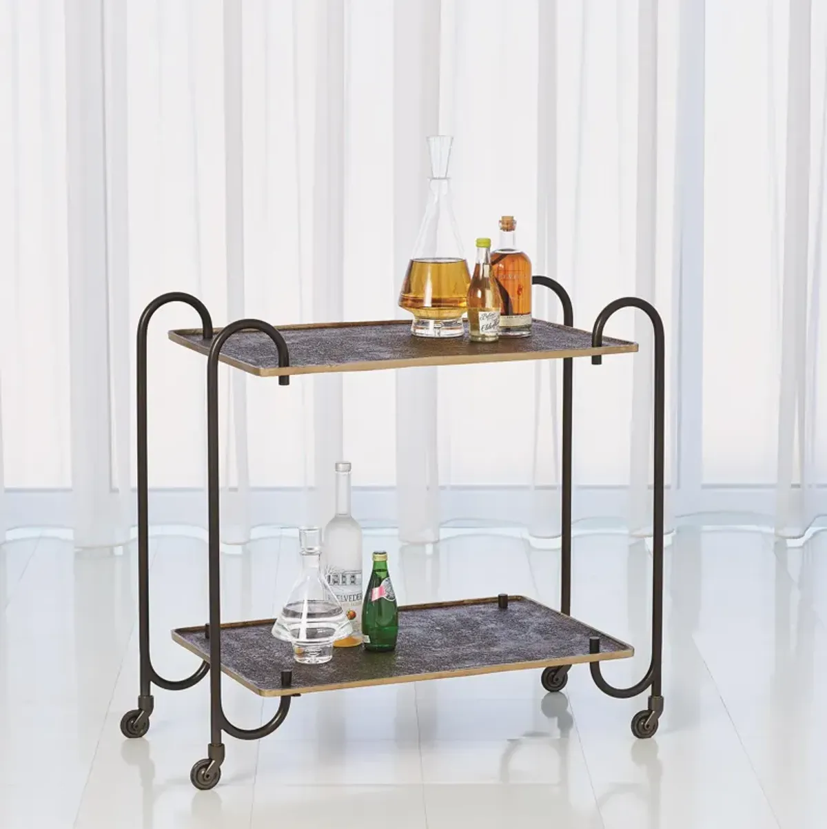 Blade Bar Cart-Bronze