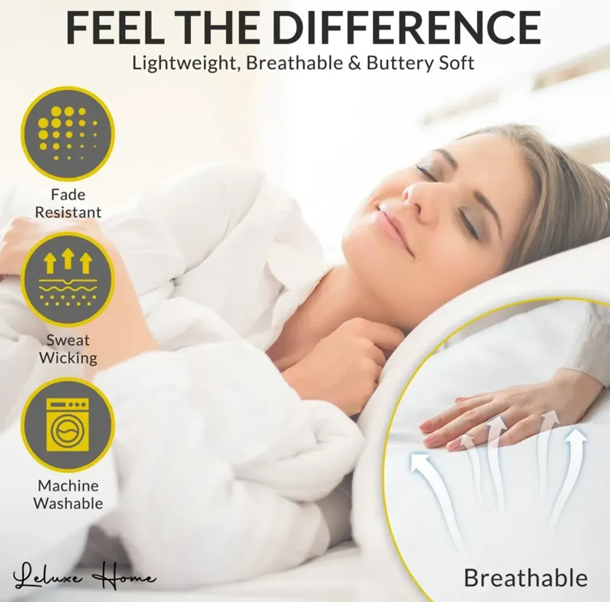 Luxley Double Brushed Cooling Microfiber Sheet Set