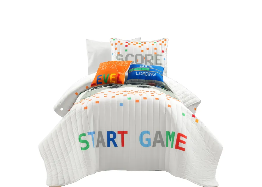 Video Games Reversible Oversized Quilt 4Pc Set