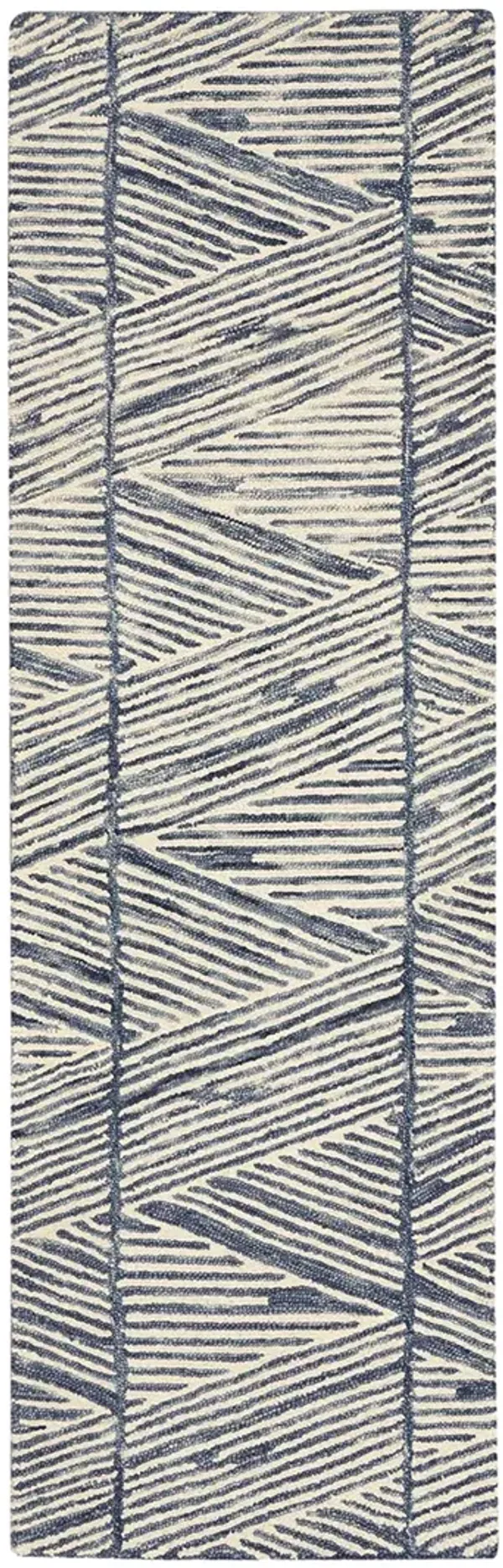 Colorado CLR01 White/Blue 2'3" x 7'6" Rug