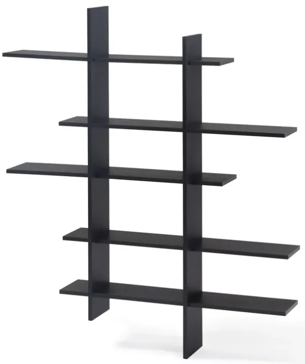 Five Level Asymmetric Wall Shelf