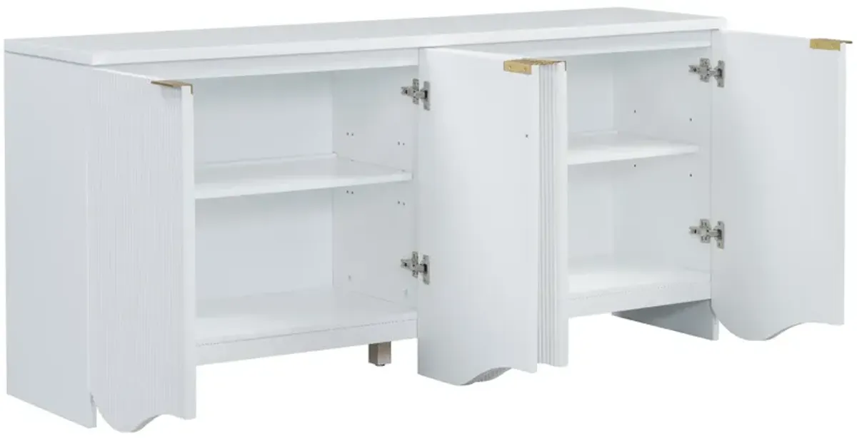 Merax Bottom Wavy Design Storage Cabinet