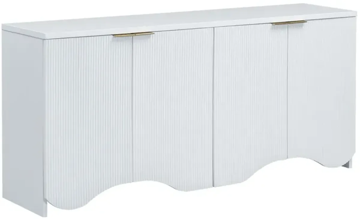 Merax Bottom Wavy Design Storage Cabinet