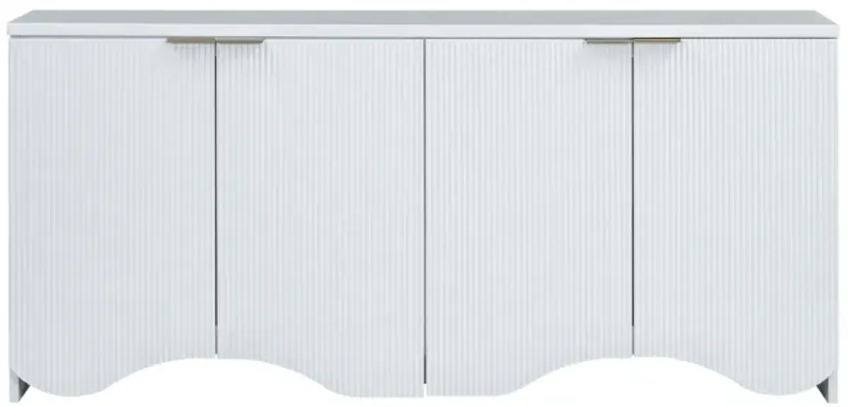 Merax Bottom Wavy Design Storage Cabinet