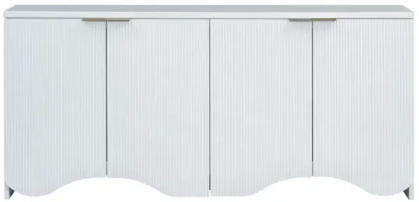 Merax Bottom Wavy Design Storage Cabinet