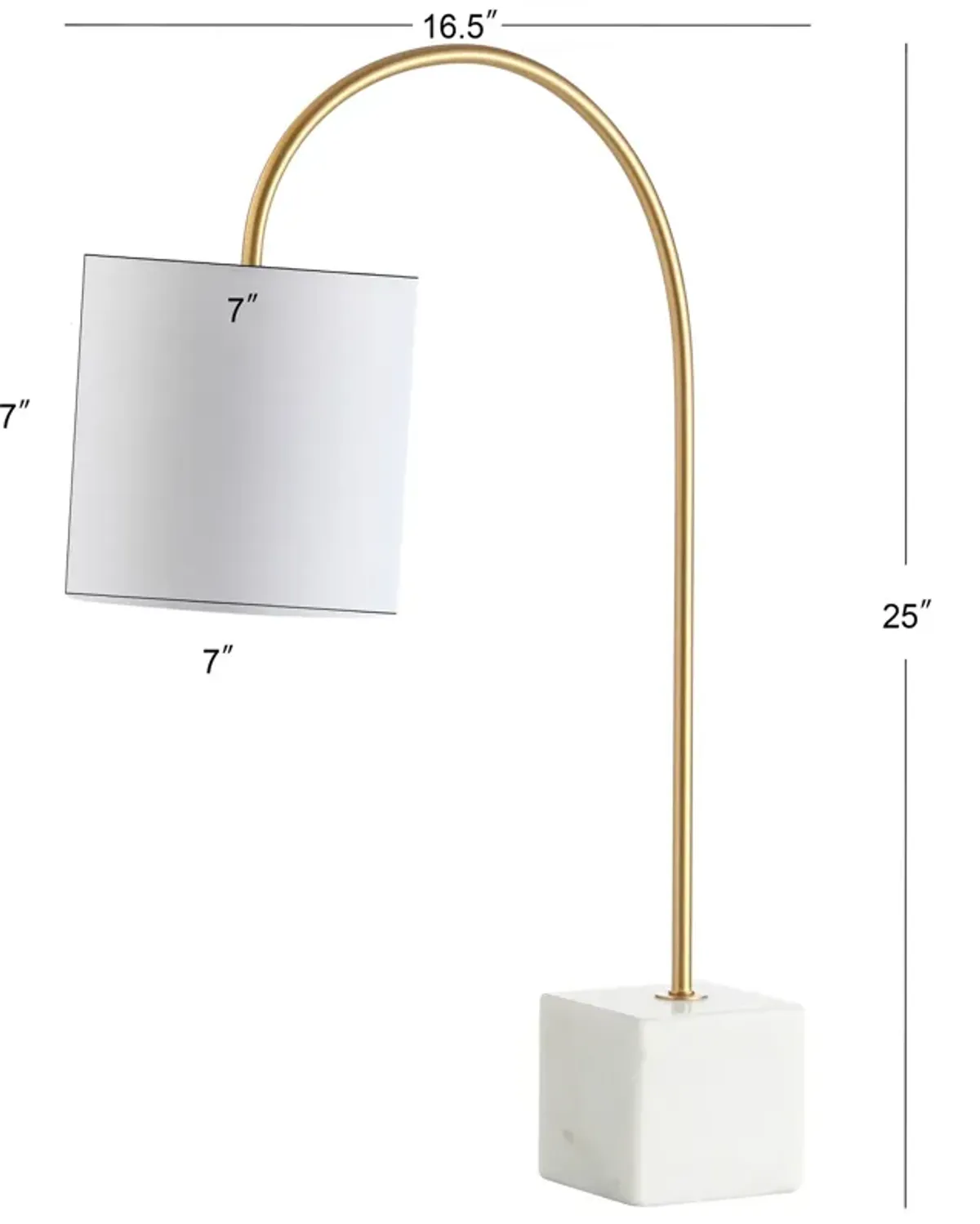 Fisher Marble/Brass LED Table Lamp