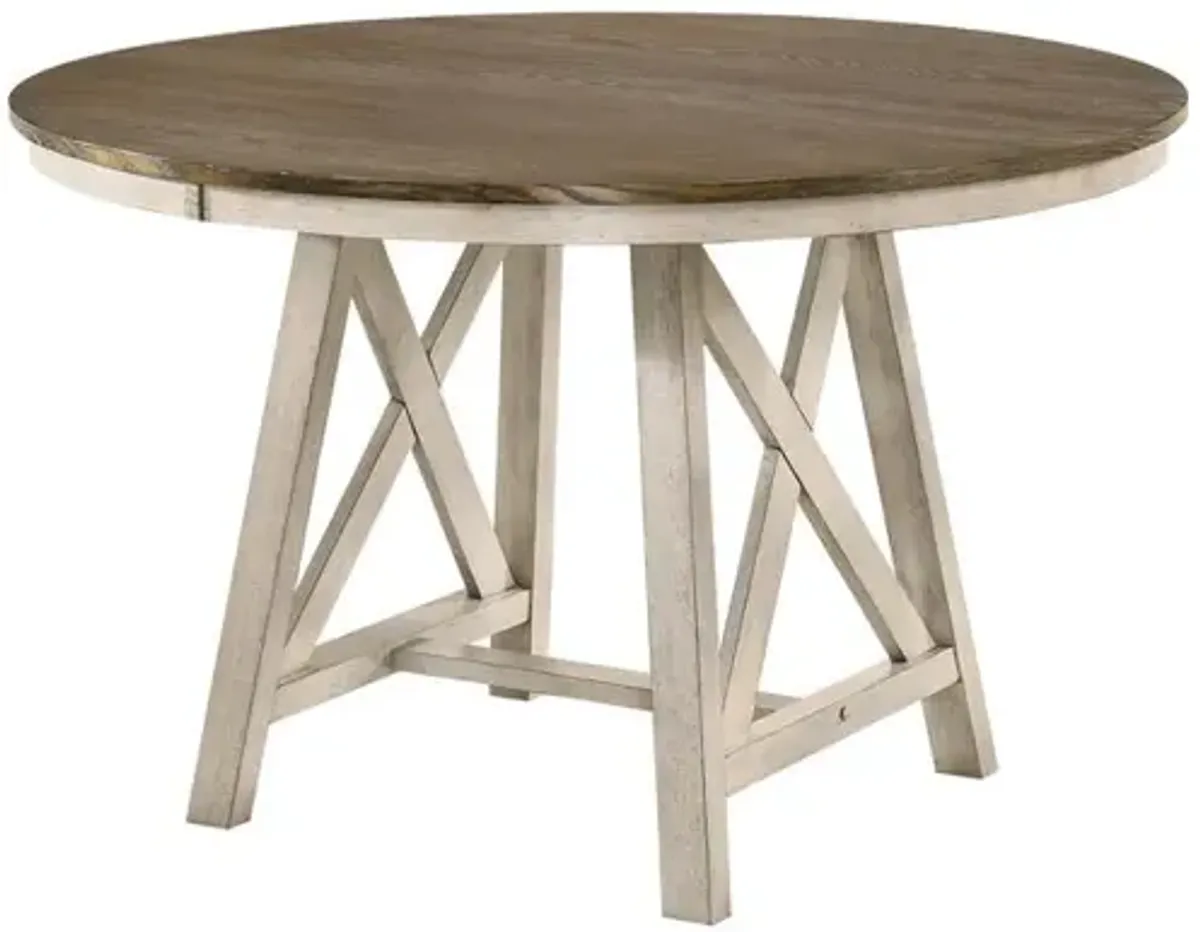 New Classic Furniture Somerset Round Table-Vintage White
