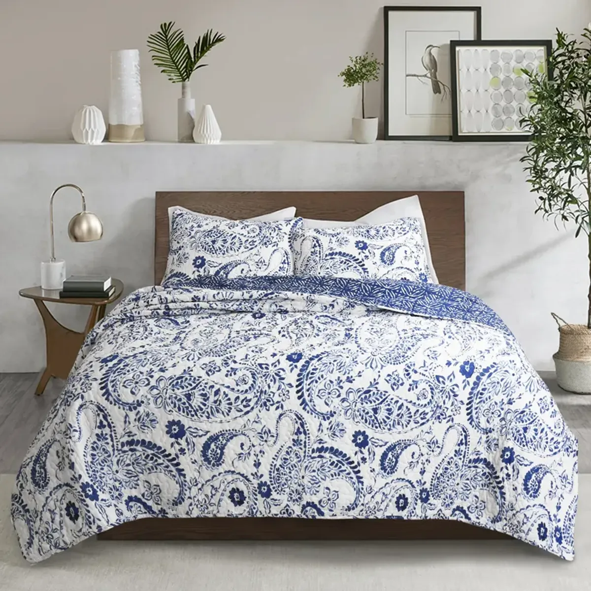 Erindale Quilt Navy/Blue 3Pc Set Full/Queen