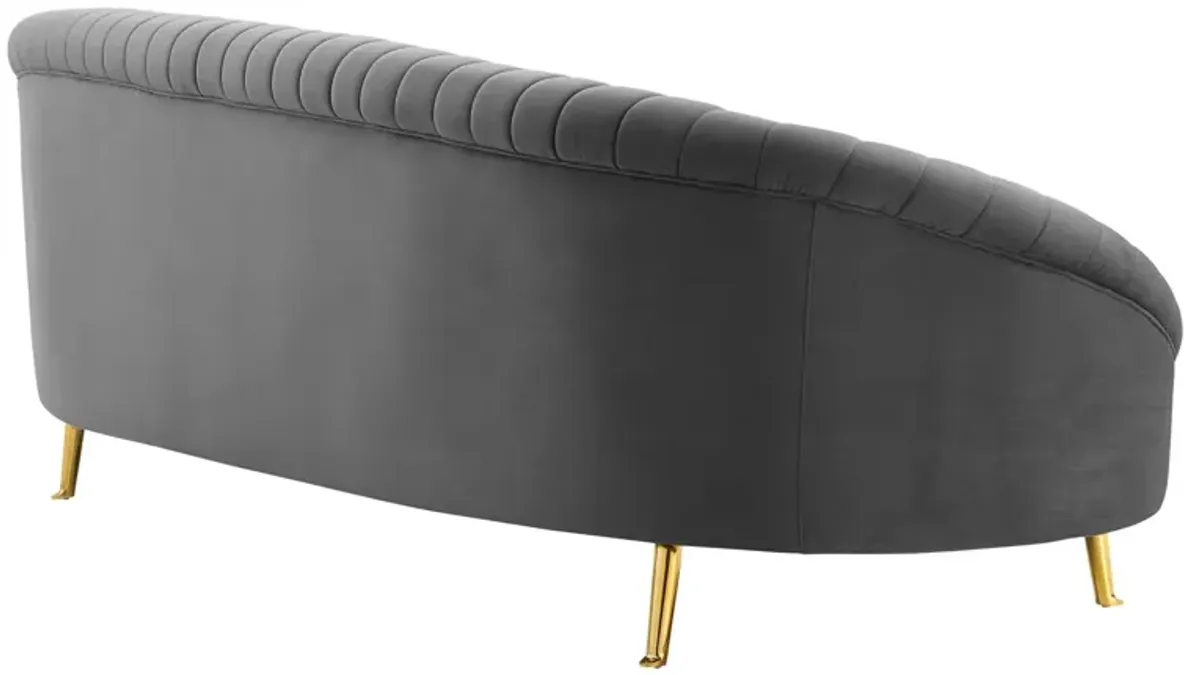 Camber Channel Tufted Performance Velvet Sofa