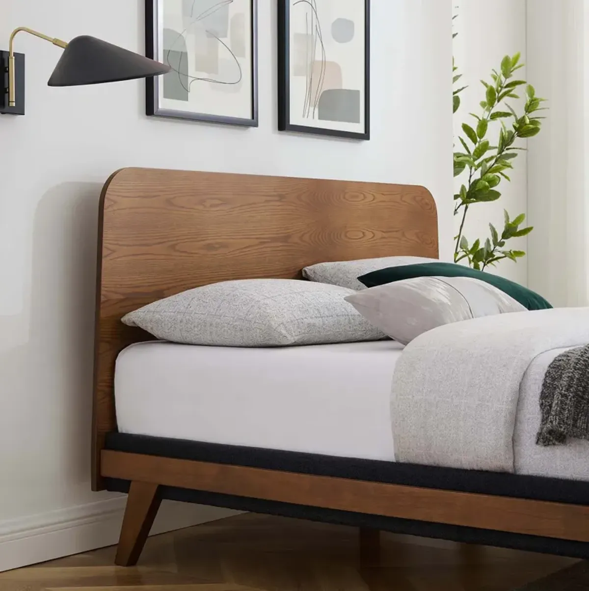 Modway - Dylan Queen Platform Bed Walnut