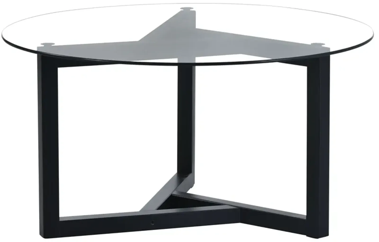 Merax Modern Coffee Table with Tempered Glass