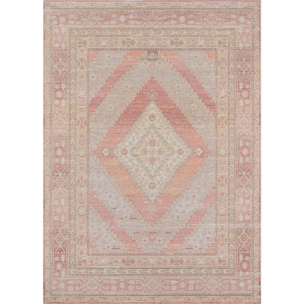 Momeni Traditional Rectangle Area Rug, Pink, 5'3 X 7'3
