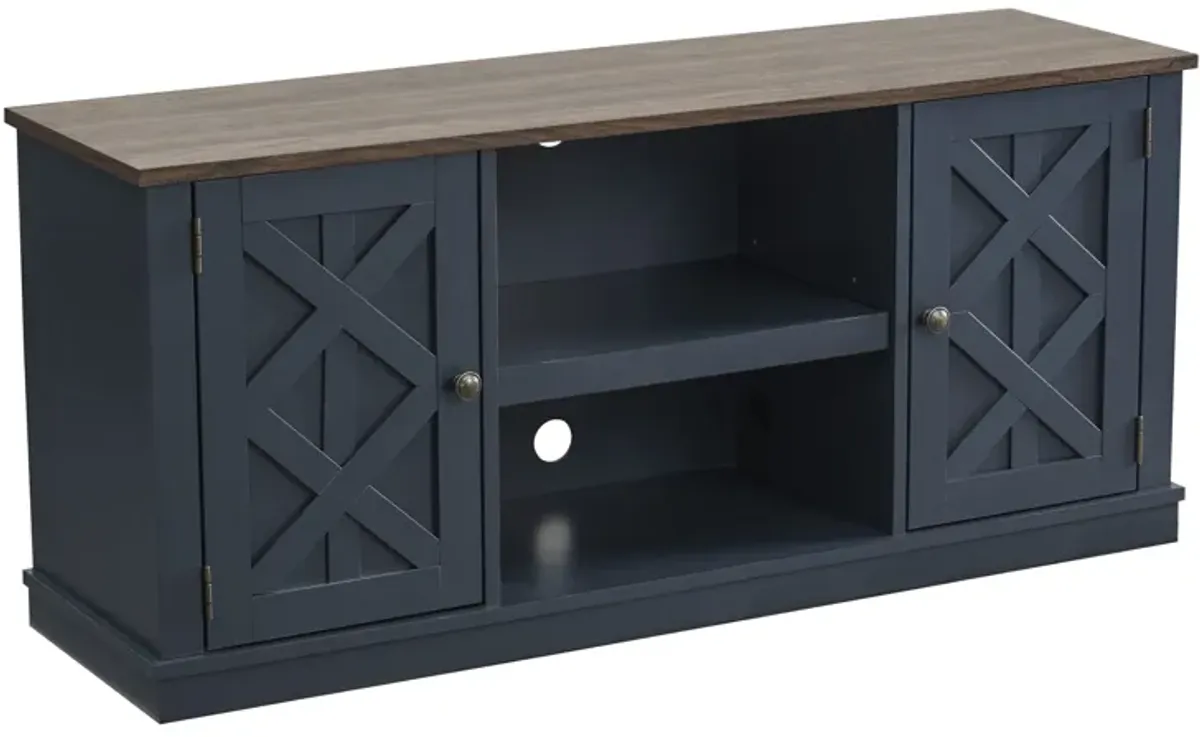 FESTIVO 54" Faux Raw Wood TV Stand for 60" TVs