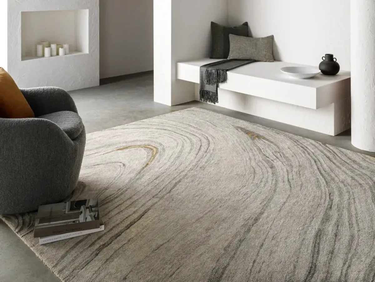 Kavita KVT-2304 6' Round Gray Rug