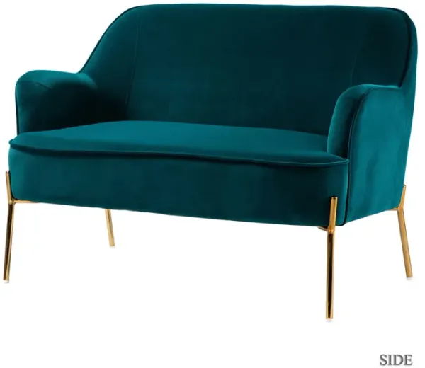 Semele Loveseat Sofa With Piped Edges Design