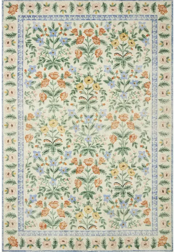 Eden Mughal Garden Cream 2'0" x 5'0" Accent Rug