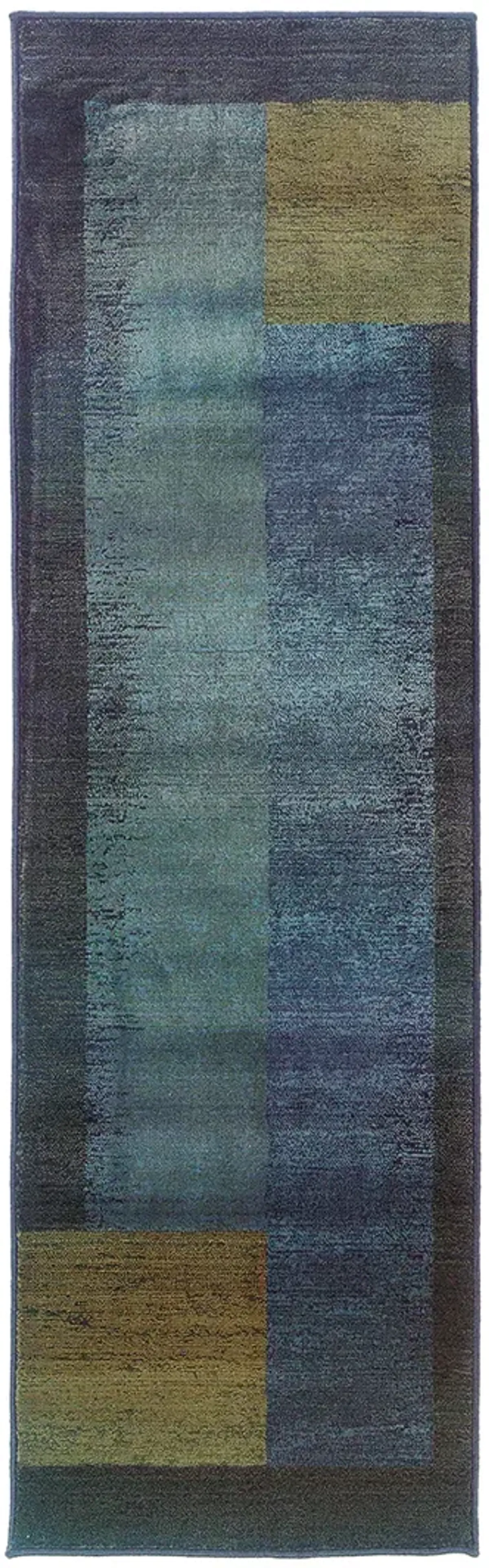 Kharma II 2'3" x 7'6" Blue Rug