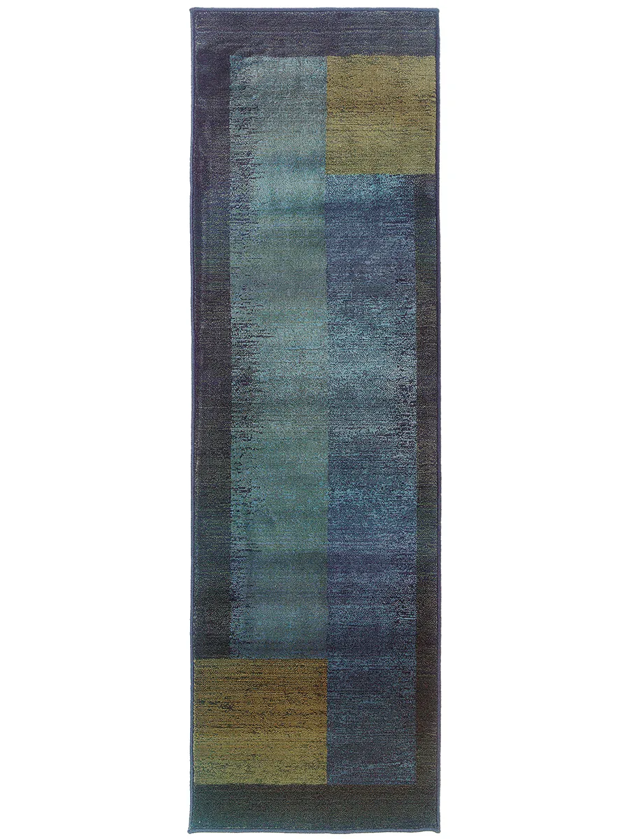 Kharma II 2'3" x 7'6" Blue Rug