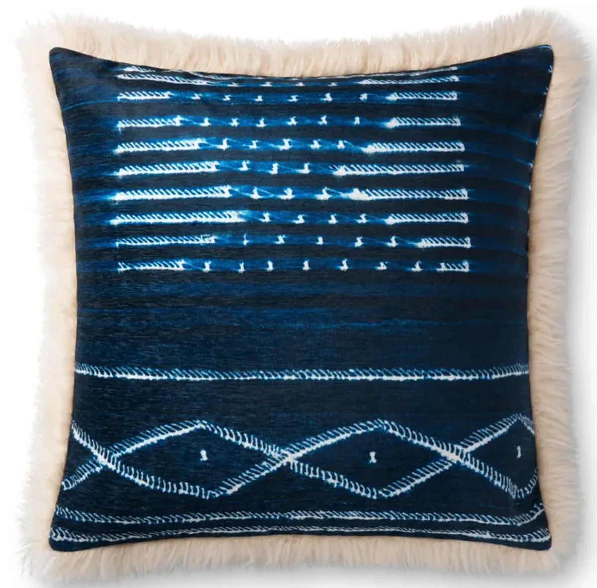 P0786 Multi/Ivory 22"x22" Poly Pillow