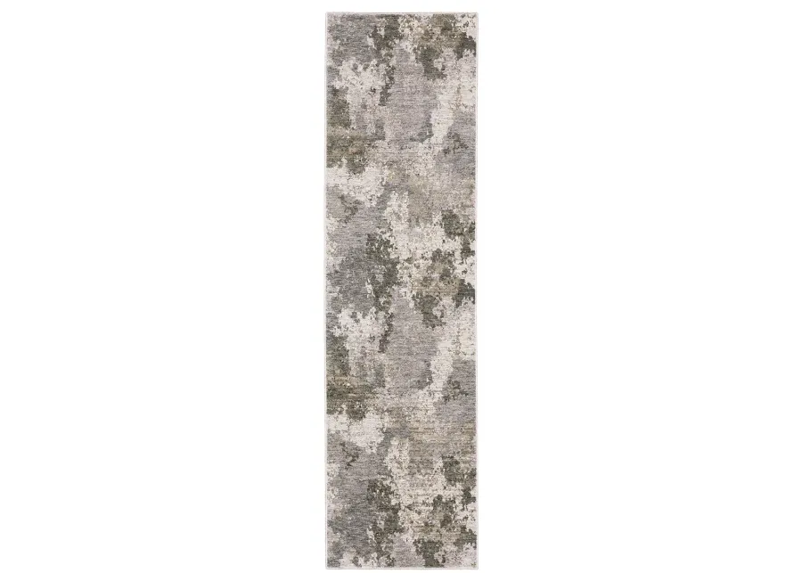 Nebulous 2'3" x 7'6" Grey Rug