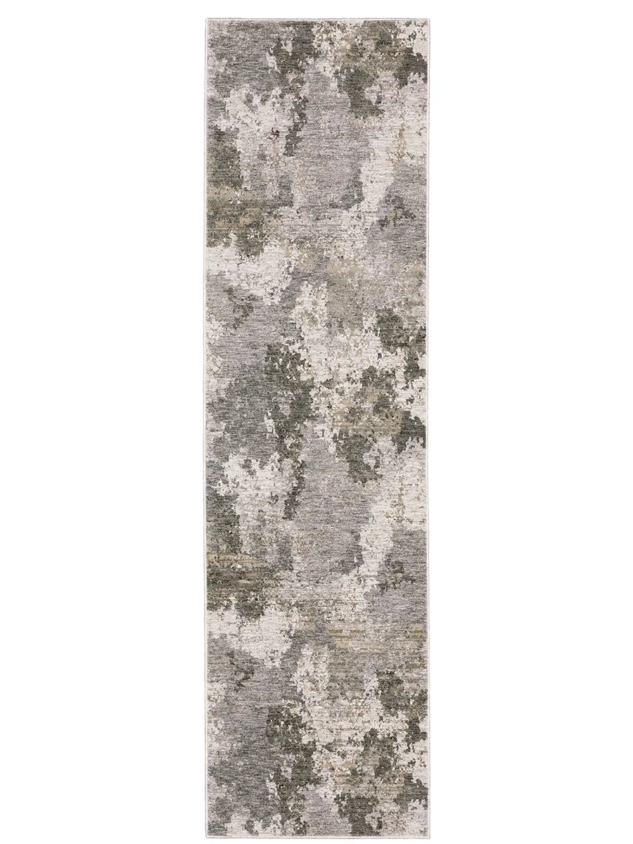 Nebulous 2'3" x 7'6" Grey Rug