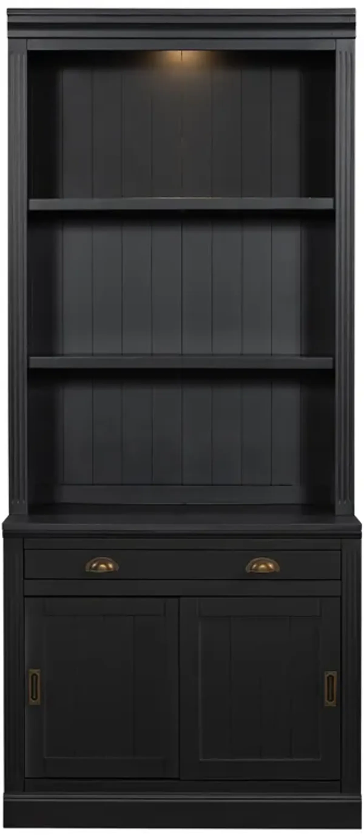 Merax Modern Bookcase Tall Bookshelf with LED Lighting