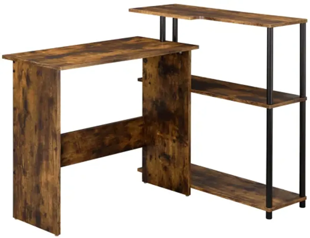 ACME Ievi Writing Desk, Weathered Oak & Black Finish