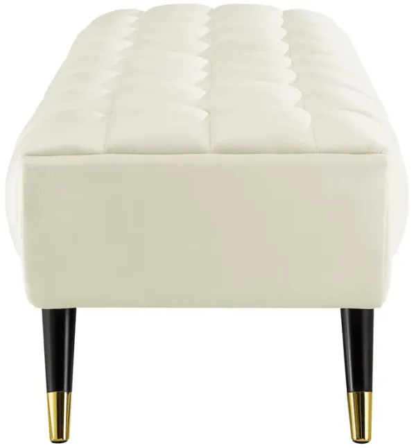 Adept 60" Performance Velvet Bench-Benzara