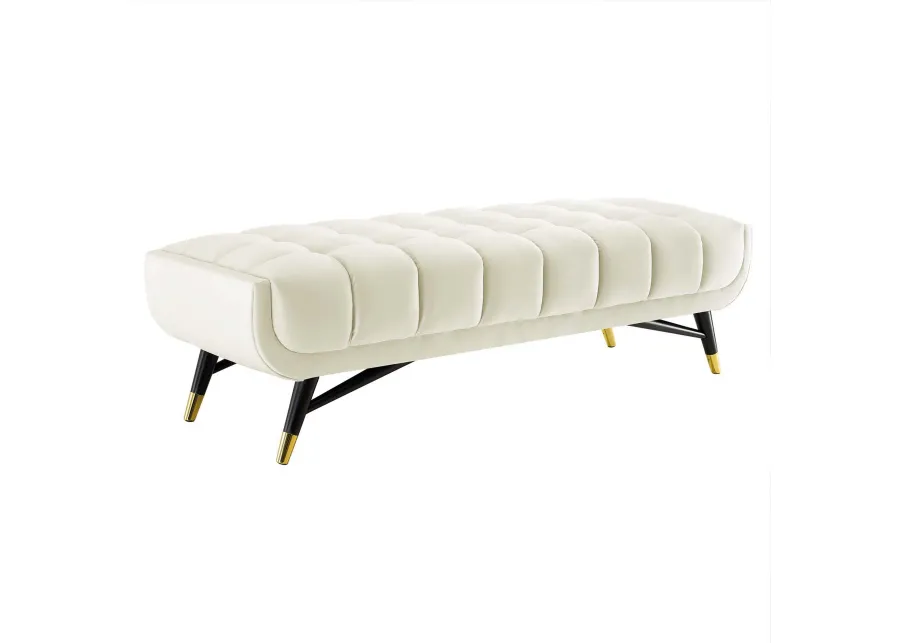 Adept 60" Performance Velvet Bench-Benzara