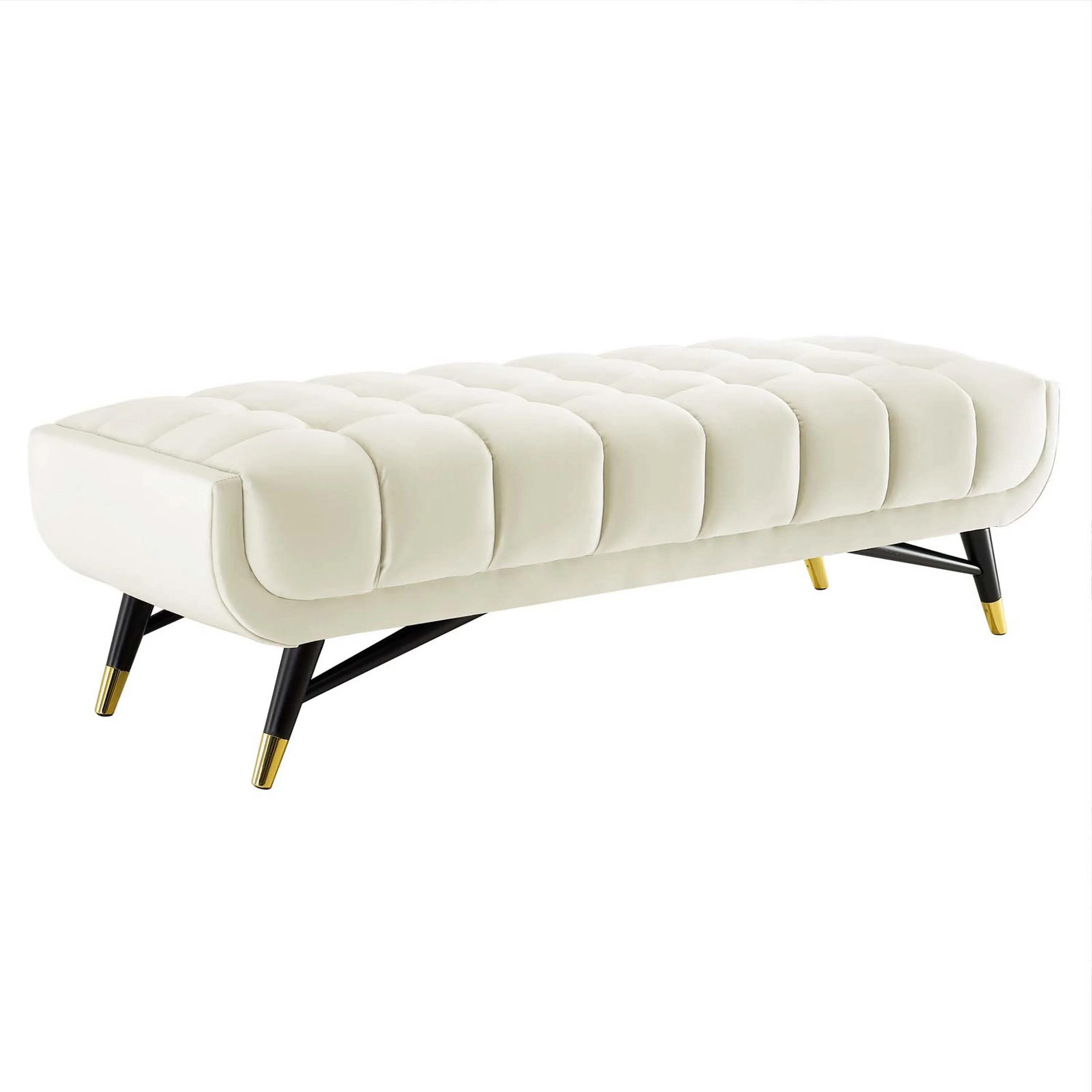 Adept 60" Performance Velvet Bench-Benzara