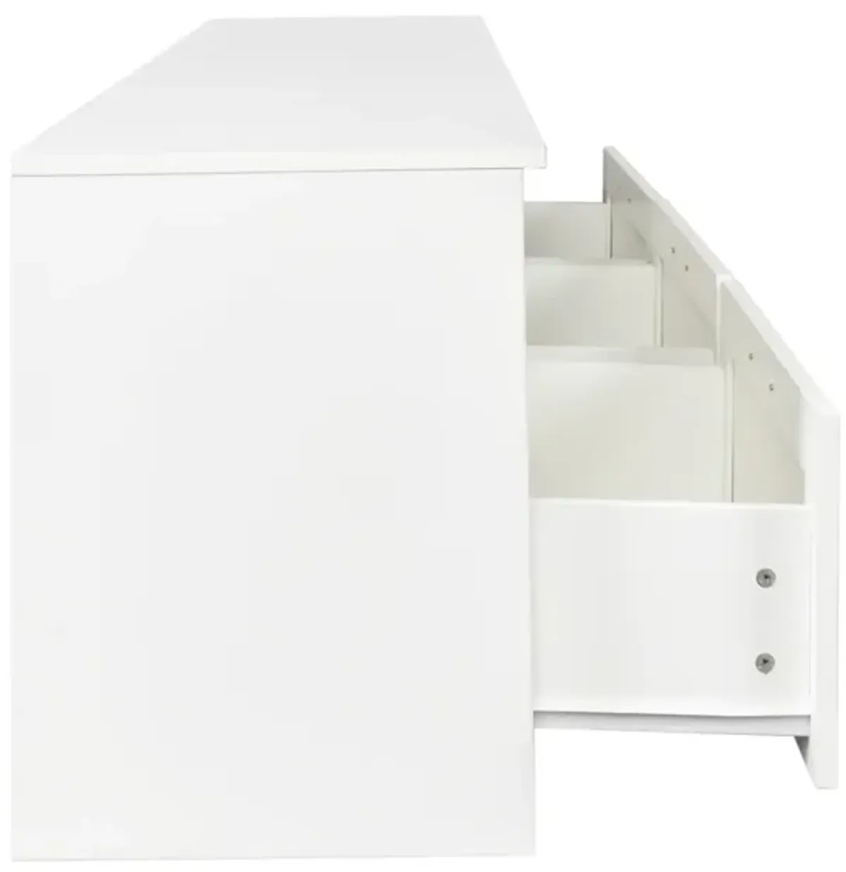 Streamdale Modern 80" TV Stand with Open Locker