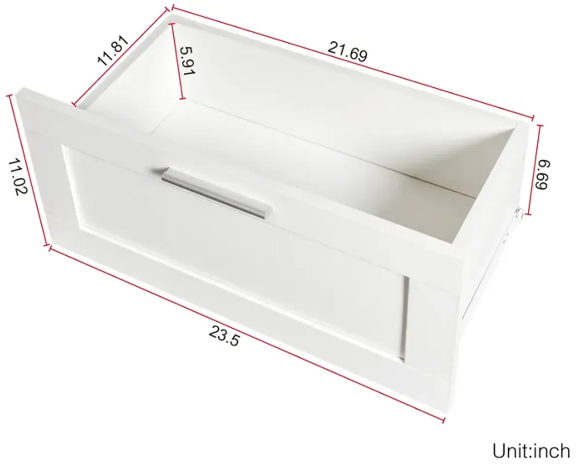 Streamdale Modern 80" TV Stand with Open Locker