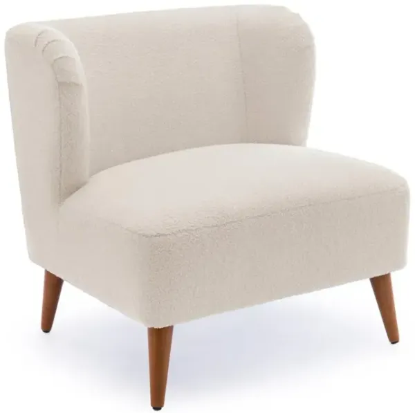 Vesper Boucle Accent Chair - Milky White