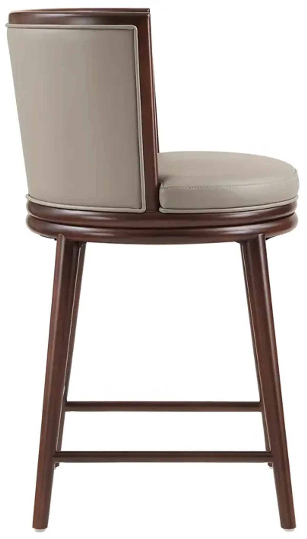 Evalyn Gray Leather Counter Stools (Set of 3)