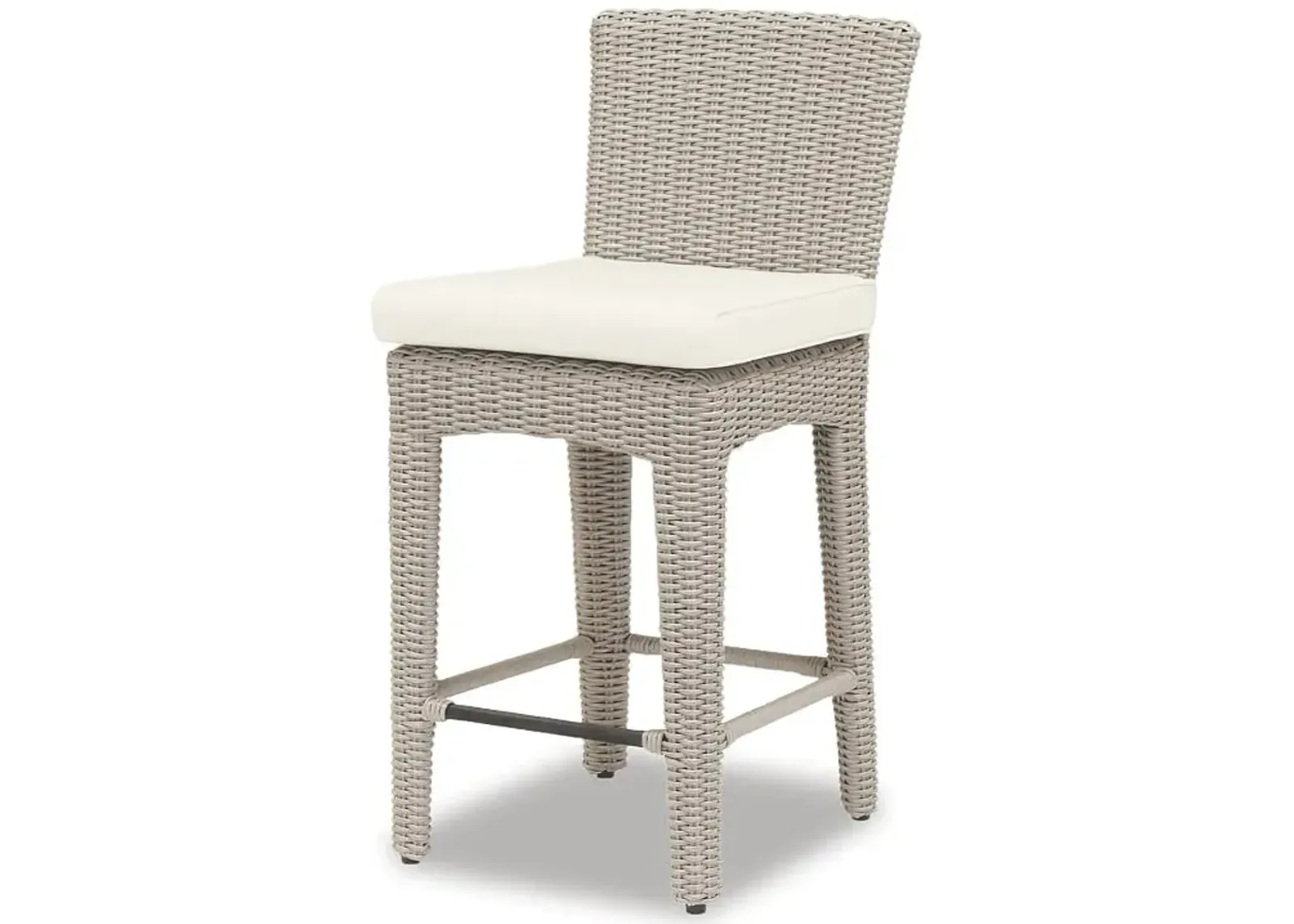 Manhattan Counter Stool in Linen Canvas w/ Self Welt