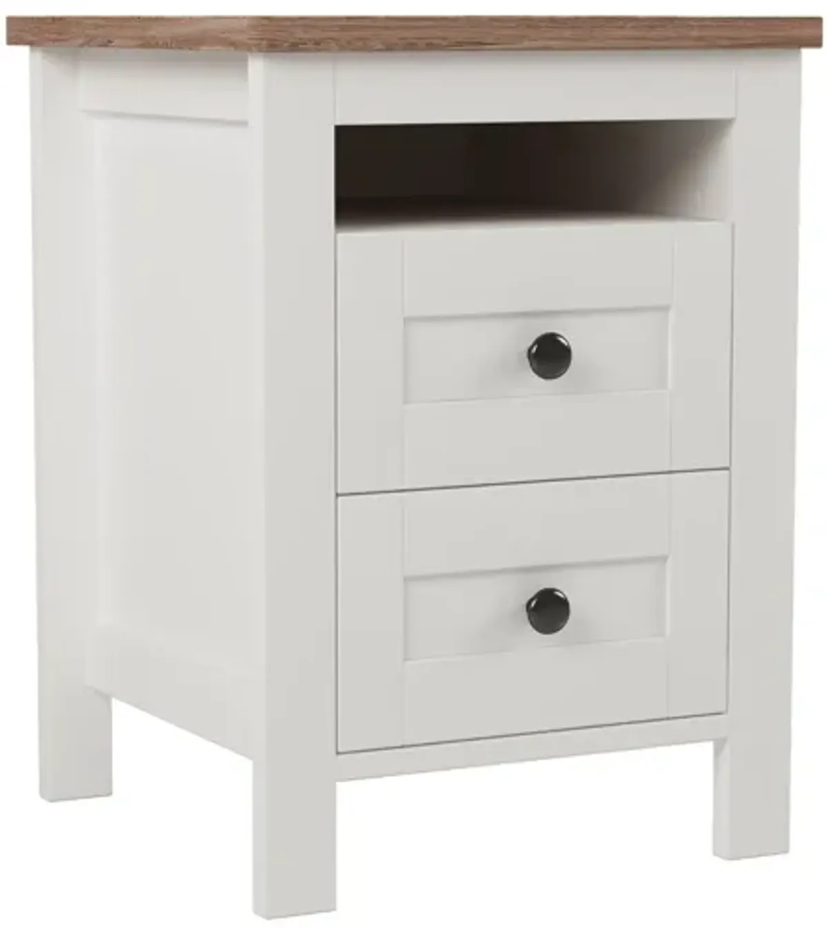 Merax 2-Drawer Farmhouse Wooden Nightstand