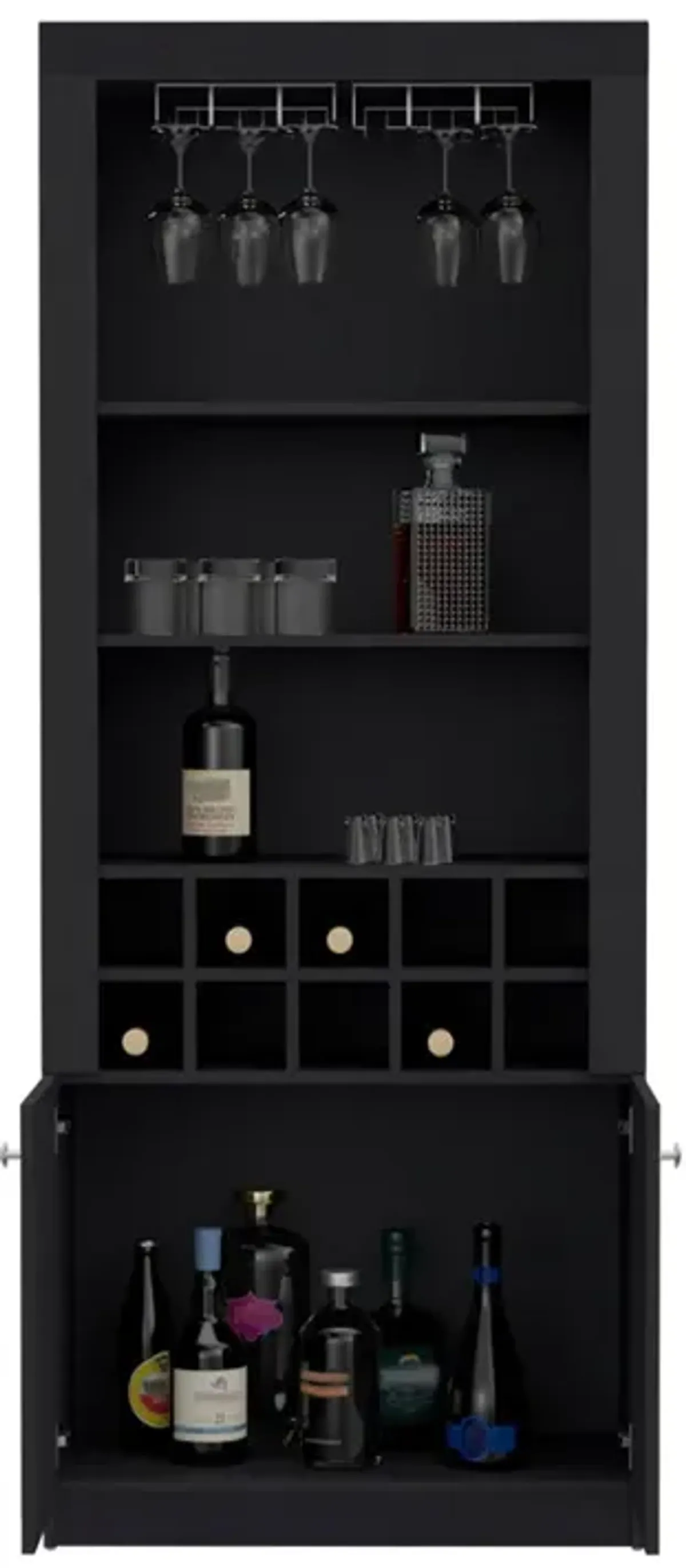 Bar Cabinet Nixon, Living Room, Black