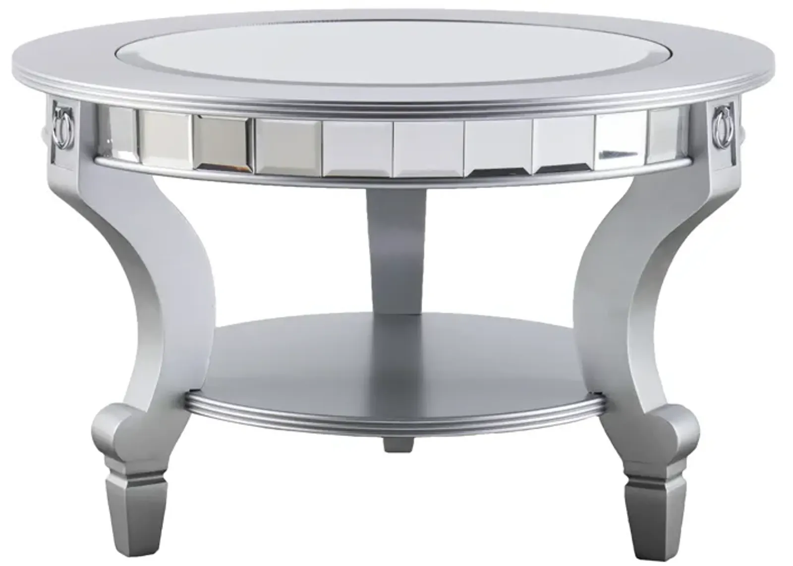 Linsay Mirrored Round Cocktail Table