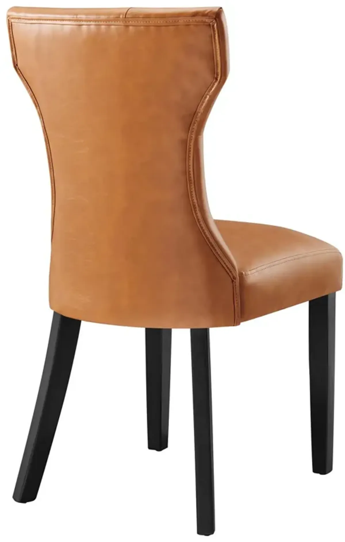 Silhouette Dining Vinyl Side Chair-Benzara