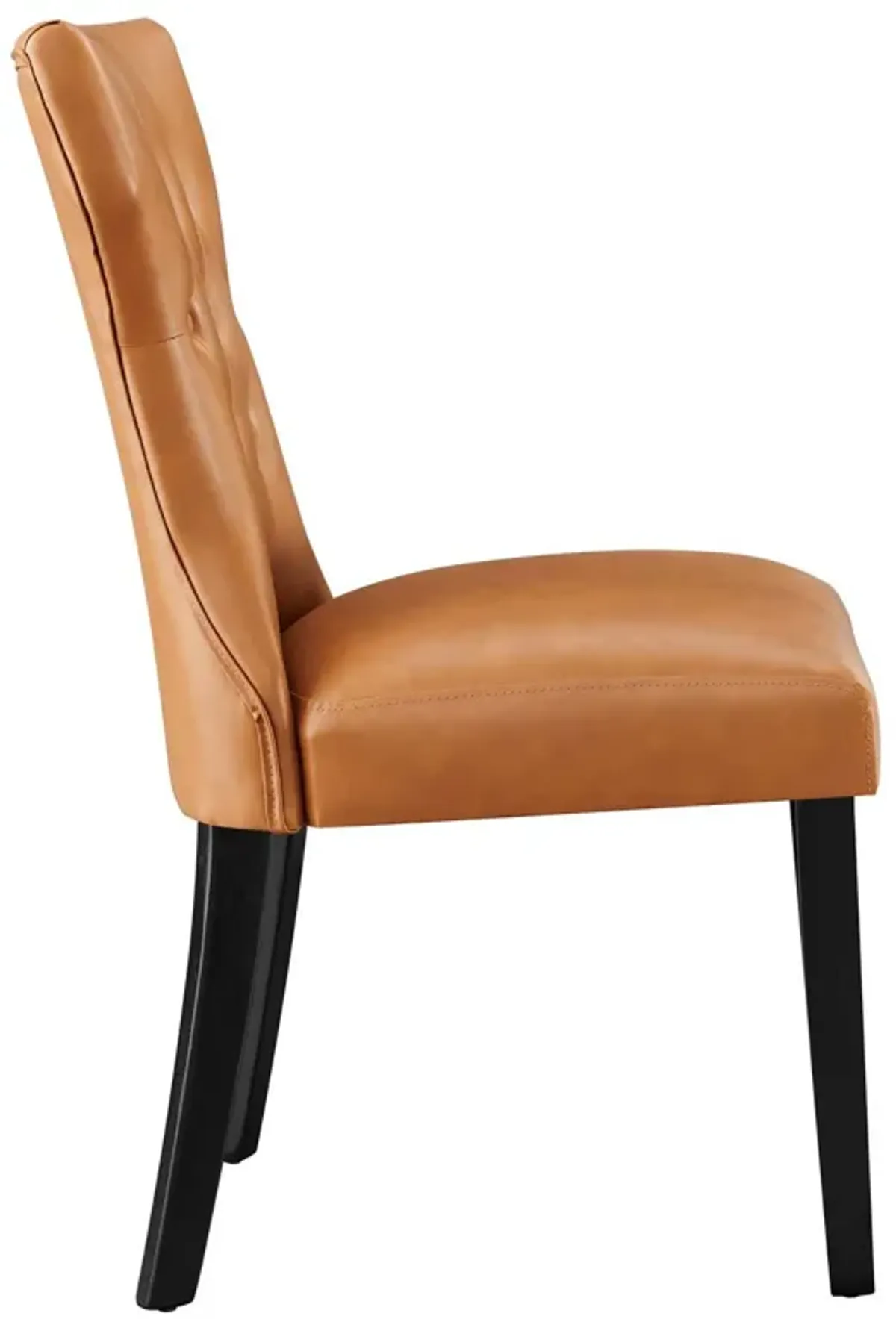 Silhouette Dining Vinyl Side Chair-Benzara